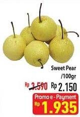 Promo Harga Pear Sweet per 100 gr - Hypermart