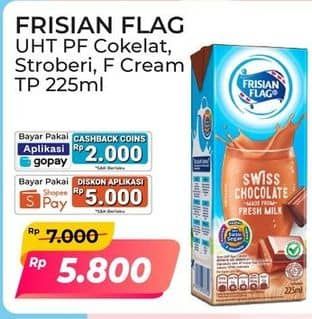 Promo Harga Frisian Flag Susu UHT Purefarm Swiss Chocolate, Strawberry, Full Cream 225 ml - Alfamart