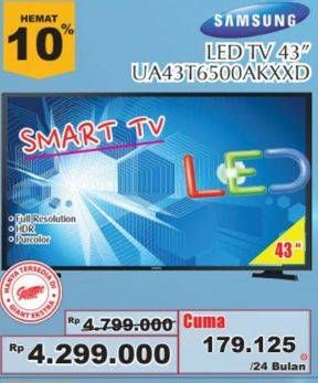 Promo Harga SAMSUNG UA43T6500 | Smart LED TV  - Giant