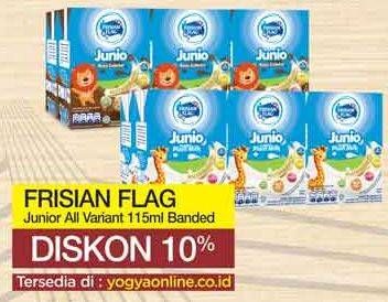 Promo Harga FRISIAN FLAG Susu UHT Junio Chocolate, Plain 110 ml - Yogya