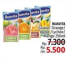 Promo Harga BUAVITA Fresh Juice Guava, Orange, Apple, Lychee, Mango 250 ml - LotteMart