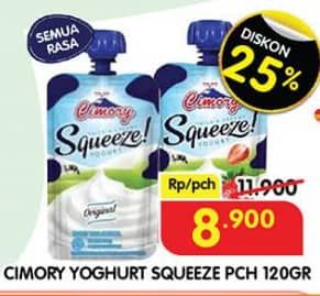 Promo Harga Cimory Squeeze Yogurt All Variants 120 gr - Superindo