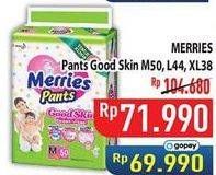 Promo Harga Merries Pants Good Skin L44, M50, XL38 38 pcs - Hypermart