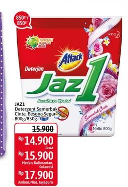 Promo Harga ATTACK Jaz1 Detergent Powder Semerbak Cinta, Pesona Segar 800 gr - Alfamidi