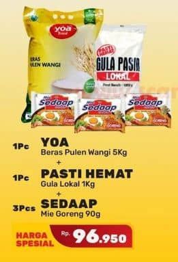 Promo Harga Sedaap Mie Goreng + YOA Beras + Pasti Hemat Gula  - Yogya