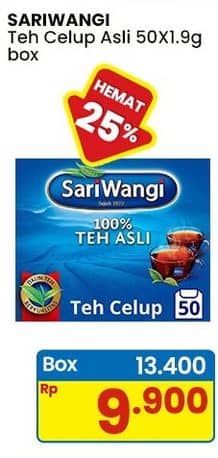 Promo Harga Sariwangi Teh Asli 92 gr - Indomaret