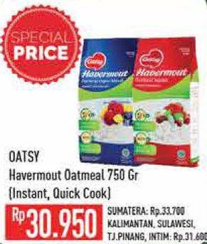 Promo Harga OATSY Havermout Quick Cooking, Instant 750 gr - Hypermart
