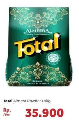 Promo Harga TOTAL Detergent Almeera Green 1800 gr - Carrefour