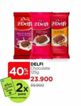 Promo Harga Delfi Chocolate 125 gr - Watsons