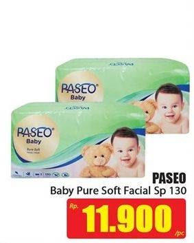 Promo Harga PASEO Baby Pure Soft 130 pcs - Hari Hari