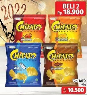 Promo Harga CHITATO Snack Potato Chips 68 gr - Lotte Grosir