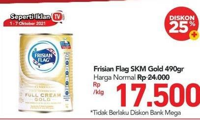 Promo Harga FRISIAN FLAG Susu Kental Manis Gold 490 gr - Carrefour