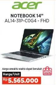 Promo Harga Acer AL14-31P-COG4-FHD | Notebook 14 Inci  - COURTS