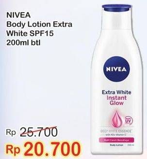 Promo Harga NIVEA Body Lotion UV Extra Whitening 200 ml - Indomaret