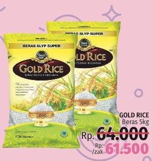 Promo Harga Gold Rice Rice Premium 5 kg - LotteMart