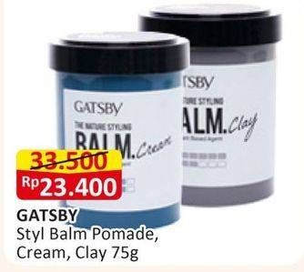 Promo Harga Gatsby The Nature Styling Balm Pomade, Clay, Cream 70 gr - Alfamart