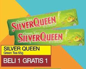 Promo Harga SILVER QUEEN Chocolate Green Tea 65 gr - Yogya
