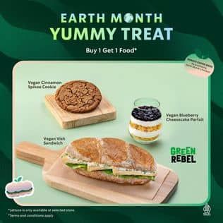 Promo Starbucks Earth Month Yummy Treat. Terms and conditions apply