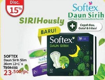 Promo Harga Softex Daun Sirih 36cm 13 pcs - Guardian