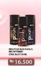Promo Harga POSH Men Perfumed Body Spray Red Extreme, Black Gold, Cool Blue 150 ml - Alfamart