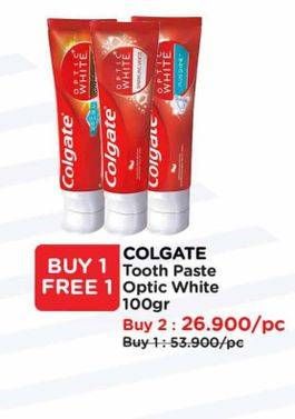 Promo Harga Colgate Toothpaste Optic White All Variants 100 gr - Watsons