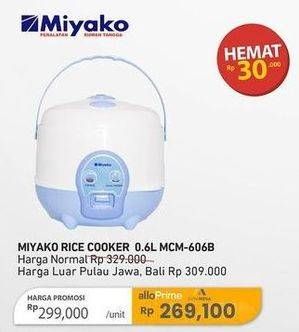 Promo Harga Miyako MCM-606 B Magic Com  - Carrefour