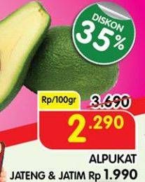 Promo Harga Alpukat per 100 gr - Superindo