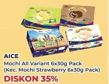 Promo Harga Aice Mochi Kecuali Strawberry per 6 pcs 45 ml - Yogya