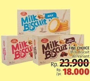Promo Harga FINE CHOICE Milk Biscuit All Variants  - LotteMart