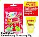 Promo Harga Egoji Chewy Gummy Strawberry 20 gr - Alfamart