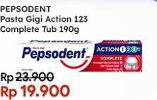 Promo Harga Pepsodent Pasta Gigi Action 123 Complete 190 gr - Indomaret
