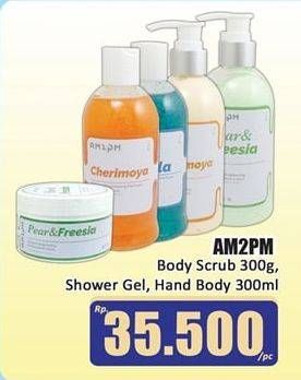 Promo Harga AM2PM Body Scrub 300g, Shower Gel, Hand Body 300ml  - Hari Hari