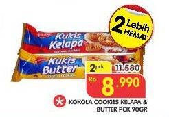 Promo Harga KOKOLA Cookies Kelapa, Butter per 2 pouch 90 gr - Superindo