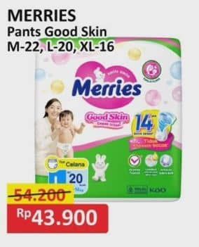 Promo Harga Merries Pants Good Skin M22, L20, XL16 16 pcs - Alfamart