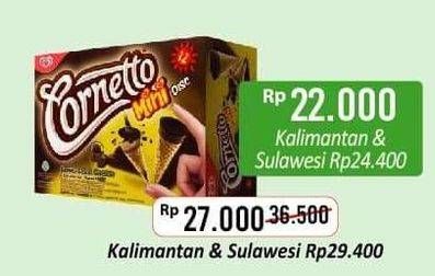Promo Harga WALLS Cornetto Mini Tiramisu Dark Chocolate per 12 pcs 28 ml - Alfamart