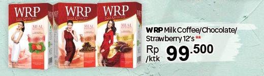 Promo Harga WRP Lose Weight Meal Replacement Coffee, Chocolate, Strawberry 12 pcs - Carrefour