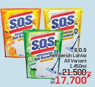 Promo Harga SOS Pembersih Lantai All Variants 1500 ml - LotteMart