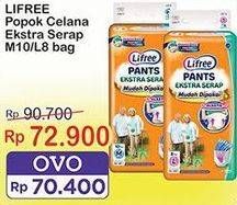 Promo Harga Lifree Popok Celana Ekstra Serap M10, L8 8 pcs - Indomaret