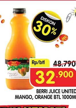 Promo Harga Berri Juice Mango, Orange 1000 ml - Superindo