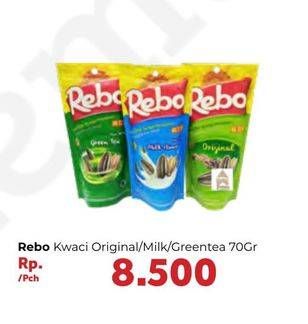 Promo Harga REBO Kuaci Bunga Matahari Original, Milk, Green Tea 70 gr - Carrefour