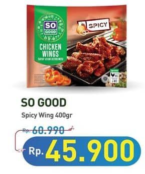 Promo Harga So Good Spicy Wing 400 gr - Hypermart