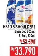 Promo Harga HEAD & SHOULDERS Shampoo Anti-Hairfall, Cool Menthol, Lemon Fresh 300 ml - Hypermart