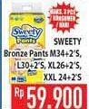 Promo Harga Sweety Bronze Pants M34+2, L30+2, XL26+2, XXL24+2 26 pcs - Hypermart