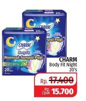 Promo Harga Charm Body Fit Night Wing 29cm 20 pcs - Lotte Grosir