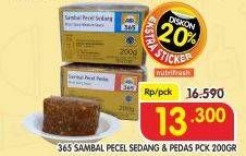 Promo Harga 365 Sambal Pecel Pedas, Sedang 200 gr - Superindo