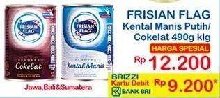 Promo Harga FRISIAN FLAG Susu Kental Manis Putih, Cokelat 490 gr - Indomaret