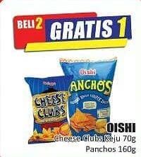 Promo Harga OISHI Cheese Clubs Keju 70 g/Panchos 160 g  - Hari Hari
