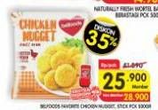 Promo Harga Belfoods Nugget Chicken Nugget, Chicken Nugget Stick 500 gr - Superindo