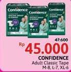 Promo Harga Confidence Adult Classic Night Ekstra Serap & Kering M8, L7, XL6 6 pcs - Alfamidi