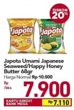 Promo Harga JAPOTA Potato Chips Seaweed, Happy Honey Butter 68 gr - Carrefour